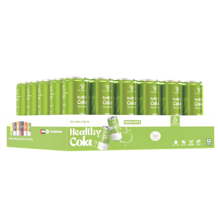 Healthy Cola – 30 Cans x 250ml (Green Apple Flavor)
